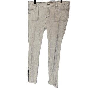 Hugo Boss Orange Women's 36x29 Pin Stripe Zip‎ Ankle Pants Blue White Slim Fit